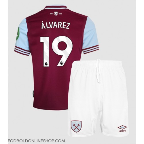 West Ham United Edson Alvarez #19 Hjemme Trøje Børn 2024-25 Kortærmet (+ Korte bukser)